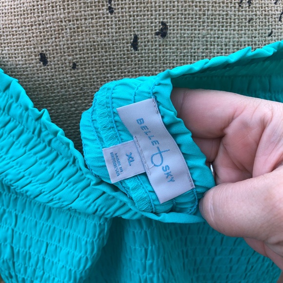 Belle summer short sleeves sky aqua top - Picture 7 of 11